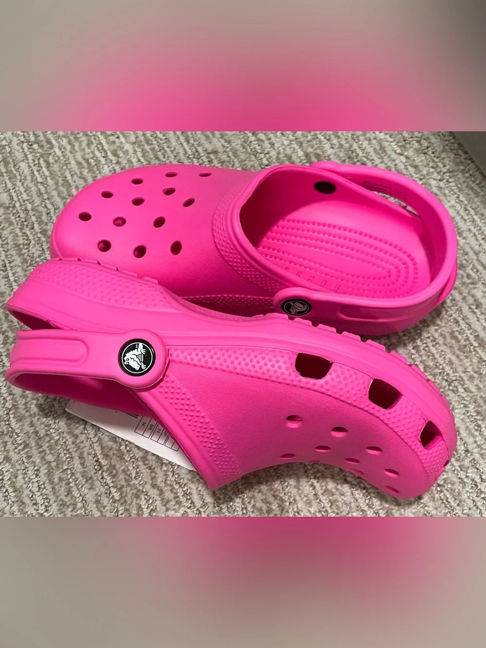 CROCS Kids Hot Pink Classic Clog Sandals Brand new with Box